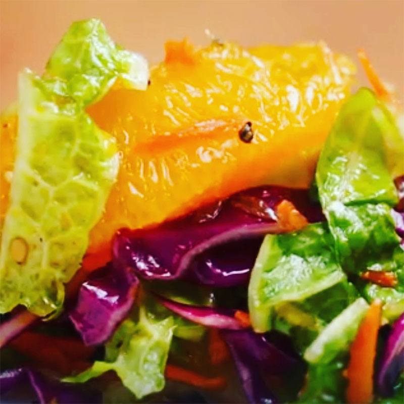 Awesome Toss Glazed Salmon with Orange Slaw (Watch the VIDEO!)