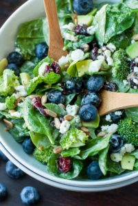 Wilted Spinach Blueberry Bleu Salad With Balsamic Pear Glaze – Spitfire ...